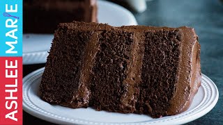 How to make the Perfect Chocolate cake  Rich dense moist cake recipe with Ganache Buttercream [upl. by Kobylak]