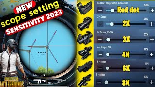 PUBG MOBILEBGMI Scope Sensitivity Settings 2x 3x 4x 6x 8x 2024 😱 New Best Scope Settings in 2024🔥 [upl. by Smail]