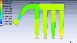 FSAE Intake Manifold CFD Transient Simulation pressure [upl. by Udell]