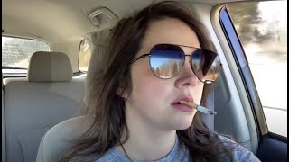 ASMR Smoking While Driving  No Talking  Lots of Dangling Cigarette [upl. by Iva]