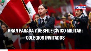 🔴🔵Doce colegios de diversas regiones del país participan de la Gran Parada y Desfile Cívico Militar [upl. by Simonette286]