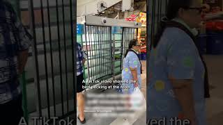 Pigeon outsmarts antibird doors at ABC Brickworks Food Centre in Singapore [upl. by Ayoted]