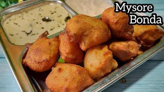 Mysore Bonda Recipe  Mysore Bajji Recipe  Street Style Mysore Bonda With Chutney [upl. by Greysun]