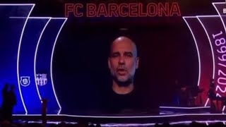 Barcelonas New Anthem Sung by Pep Guardiola at the 125th Anniversary 🔴🔵 [upl. by Eniale981]