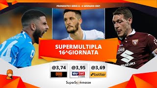 PRONOSTICI SERIE A 16 GIORNATA LA SCHEDINA CALCIO DI OGGI ⚽✅⚽✅ 6 GENNAIO 2021 [upl. by Llerryt726]