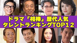 ドラマ「相棒」に出演している歴代人気タレントランキングTOP１２！一位はやはりあの名女優！！ [upl. by Samtsirhc508]