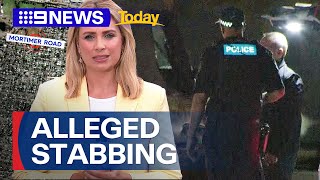 Man dies after alleged park stabbing in Brisbane  9 News Australia [upl. by Bollinger772]