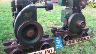 1955 Lister LD1 amp 1945 Lister D  Start up and run  Vintage Stationary Engines [upl. by Notnilk]