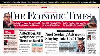 17 October 2024  The Economic Times Newspaper  Profitnama  Daily Finance amp Business News Analysis [upl. by Adalai857]