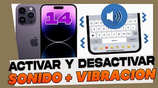 Como Activar y Desactivar el Sonido  Vibracion Teclado iPhone 14 14 Pro 14 Max y 14 Pro Max [upl. by Stricklan]