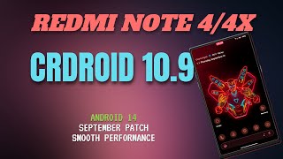 CrDroid 109 Unofficial For Redmi Note 44X  Android 14  September Patch  Best Performance [upl. by Munt]