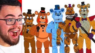 Reacting to FREDDY FAZBEAR The EVOLUTION FNAF ANIMATED [upl. by Ninehc736]