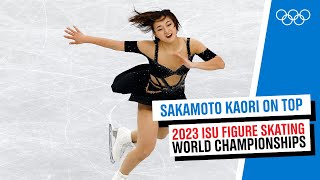 Sakamoto Kaori leads after the short program at WorldFigure 2023 ⛸️ [upl. by Anehc]