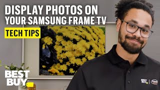 How To Display Photos on Your Samsung Frame TV  Tech Tips from Best Buy [upl. by Yetah]