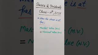 shares dividends class10maths icse shorts [upl. by Ocirederf]