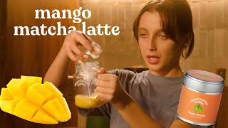 how to make a mango matcha latte with emma chamberlain [upl. by Matthaeus422]