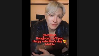 ENG Hongjoong spent Valentines day with Atiny ateez hongjoong [upl. by Ahsaenat]