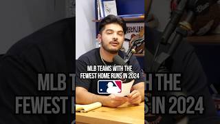 MLB teams with the fewest home runs in 2024 baseball homerun mlb [upl. by Aicatsana]