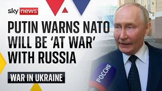 Putin warns NATO will be at war with Moscow if Ukraine fires longrange missiles at Russia [upl. by Anastice]