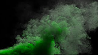 Mesmerizing Green amp White Smoke Effect in 4K  Relaxing Smoke Magic On Black Screen [upl. by Aulea]