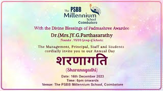 ANNUAL DAY SHARANAGADHI  PSBB Millennium School  CBE [upl. by Yenahpets580]