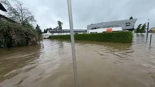 Extremes Hochwasser in Babenhausen Bayern hochwasser Überflutungen regen babenhausen [upl. by Niu159]