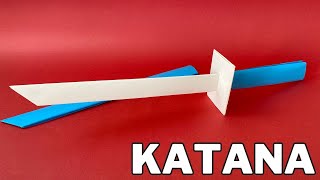 Come fare una katana di carta  Origami Katana Sword EASY 🥷 [upl. by Dumond]