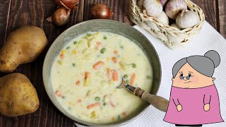 Omis schnelle einfache Gemüsesuppe  Suppe für Kinder  Suppe mit Tiefkühlgemüse [upl. by Suilenrac]