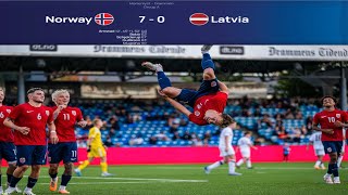 NORWAY U21 70 LATVIA U21  EURO U21 QUALIFICATION  EXTENDED HIGHLIGHTS  12092023 [upl. by Ennaoj]