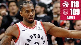 Kawhi Leonard Pascal Siakam lead Raptors to Game 1 win vs Warriors  2019 NBA Finals Highlights [upl. by Ellirpa]