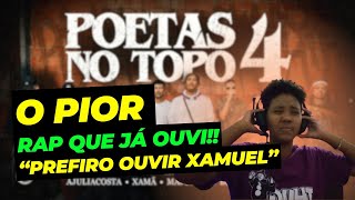 Poetas no Topo 4  PineappleStormTV  LEEH CAVALCANTE REACT [upl. by Tanny]