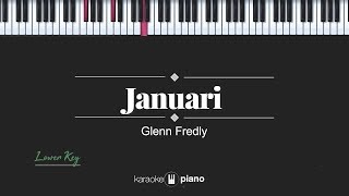 Januari LOWER KEY Glenn Fredly KARAOKE PIANO [upl. by Nnanerak]