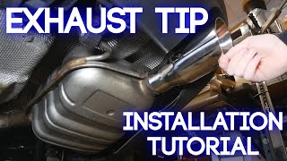 How To Install Exhaust Tips  Aftermarket Muffler Tip Installation Tutorial [upl. by Niar10]