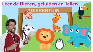 Dieren leren in de Dierentuin  Tellen en geluiden  Speelgoedmeneer [upl. by Akemeuwkuhc569]