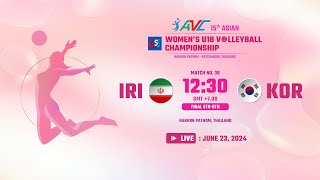 IRI  KORSF 5615th Asian Women’s U18 [upl. by Raul]