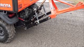 UTV Hitchworks  Farmboy Sport X with Landscape Rake on the 2014 Kubota RTVX900 [upl. by Ardnat]