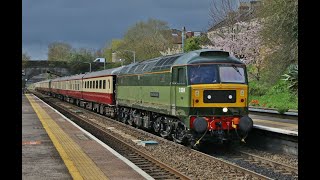 Saphos Trains ECS British Pullman and freight at Oldfield Park on 27th March 2024 [upl. by Blanchette634]