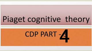 Piagets cognitive development theory [upl. by Coppins]