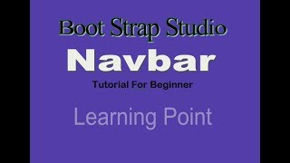 Bootstrap studionavbar amp navbar brand Nav  Complete Part2 [upl. by Darsie]