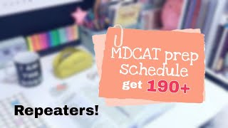 MDCAT timetableschedule for Repeaters  Get 190 in NMDCAT 2022 [upl. by Karry]