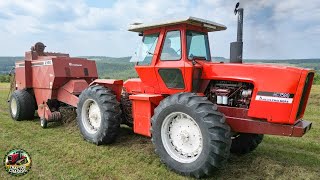 Allis Chalmers Tractors Baling Hay [upl. by Bergh]