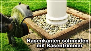 Rasenkanten mit Rasentrimmer schneiden amp pflegen  einfach amp schnell [upl. by Hcahsem138]