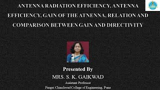 Antenna radiation efficiency antenna efficiency Gain comparison of Gain and Directivity [upl. by Naitsirhk]