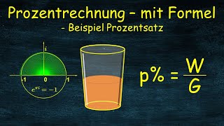 Prozentrechnung einfach anschaulich  MIT Formel am Beispiel des Prozentsatzes [upl. by Ahsinrev]