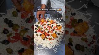 ZZZ PIZZA IN JUST 400😱🥵 pizza streetfood shortsfeed delhifood ytshortsindia [upl. by Ayota]