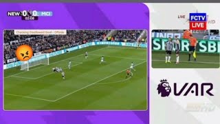 Sean Longstaff disallowed goal vs Manchester City  😱😱😱 [upl. by Netsirhc]