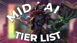 SMITE MID LANE TIER LIST Mid lane hunters DOMINATING [upl. by Gilliam]