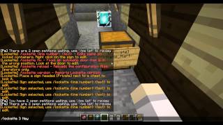 Minecraft Plugin How to use Lockette Plugin [upl. by Ennayram]