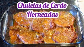 CHULETAS DE CERDO AL HORNO [upl. by Akinor]