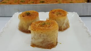 Baklava Yufkasından Kadayıf Sarma TarifiKolay Baklava TarifleriGurbetinmutfagi [upl. by Anidam]